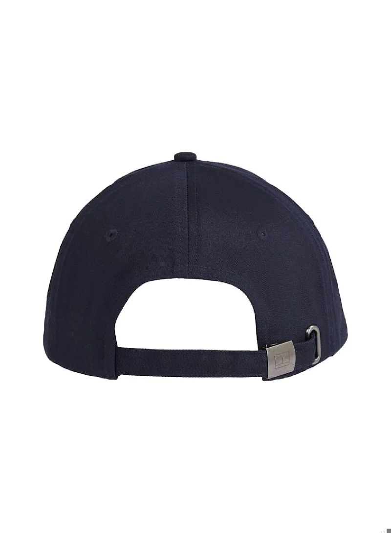 TOMMY HILFIGER Men's  Logo Embroidery Six, Blue - Cotton