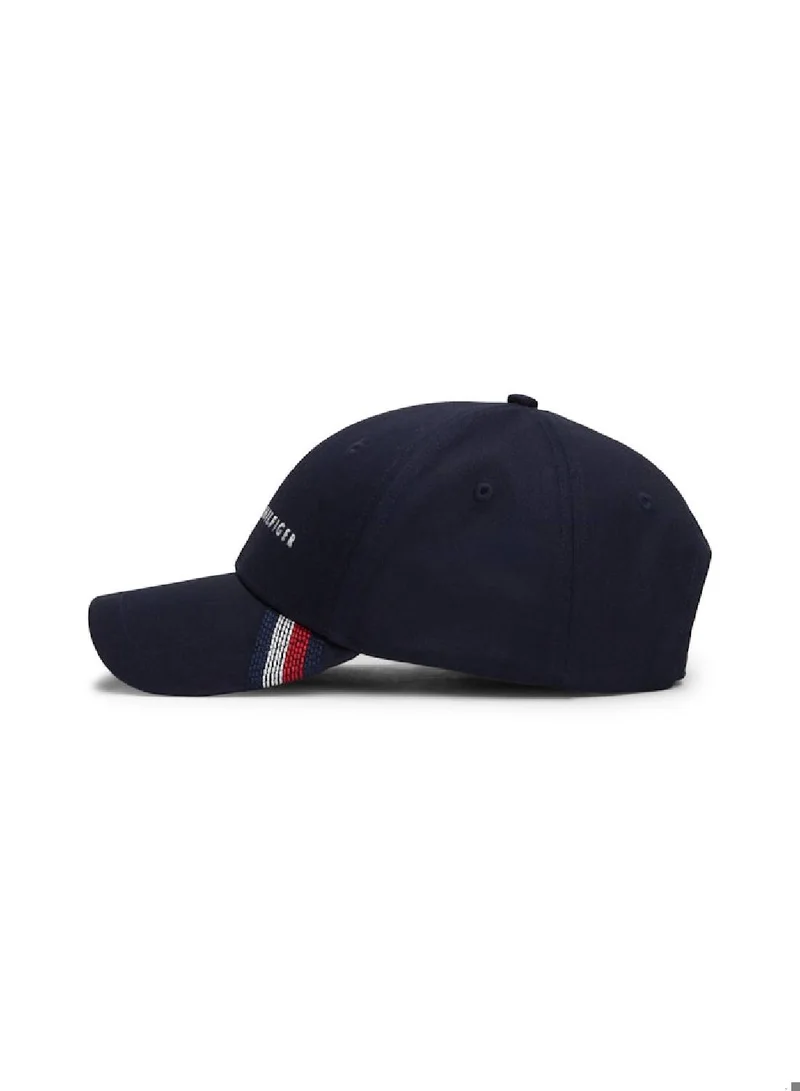 TOMMY HILFIGER Men's  Logo Embroidery Six, Blue - Cotton