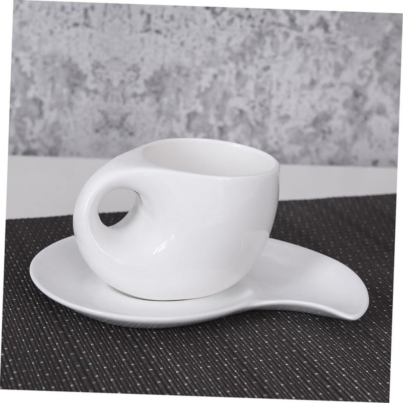 Espresso Cups And Saucers Set Porcelain Coffee Mugs For Latte And Tea - Image 3
