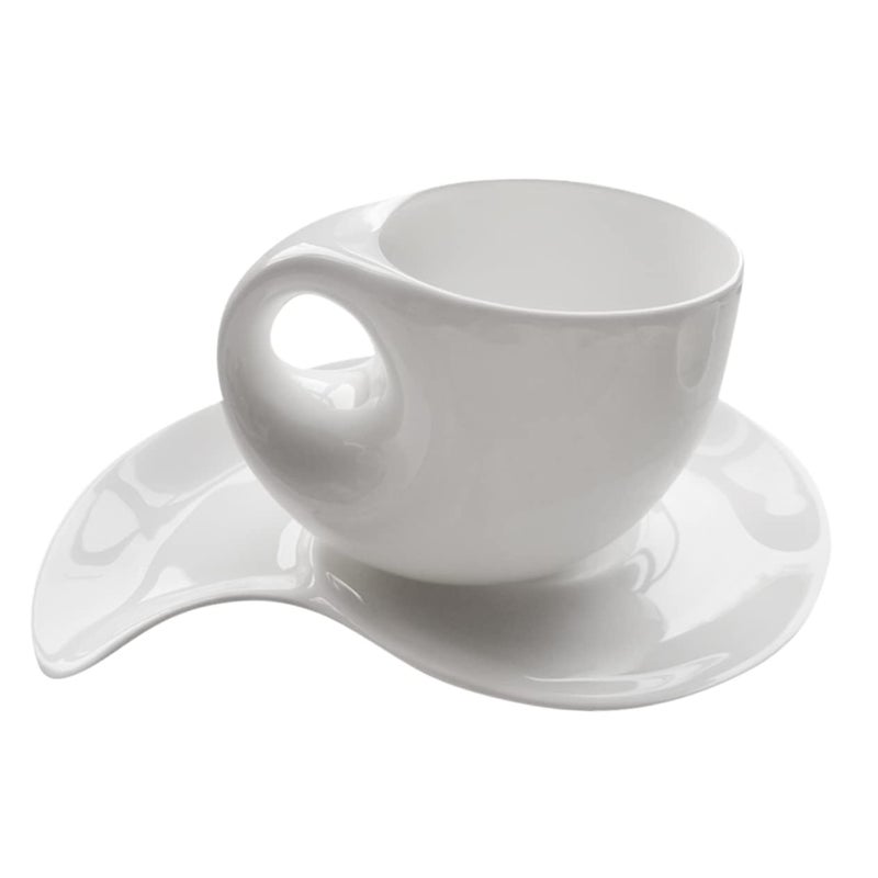 Espresso Cups And Saucers Set Porcelain Coffee Mugs For Latte And Tea - Image 2