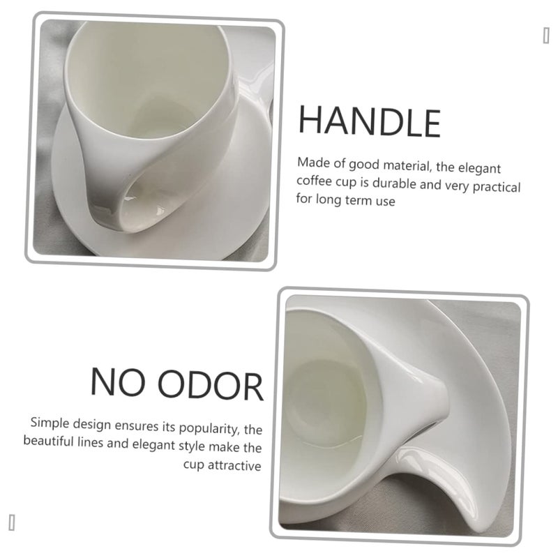 Espresso Cups And Saucers Set Porcelain Coffee Mugs For Latte And Tea - Image 4