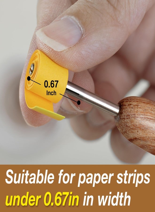 Savina Wooden Paper Bead Roller with Slotted Metal Tip - Handcrafted Hardwood Quilling Tool with Ergonomic Handle for DIY Paper Jewelry & Bead Making Crafts (1) - Image 4