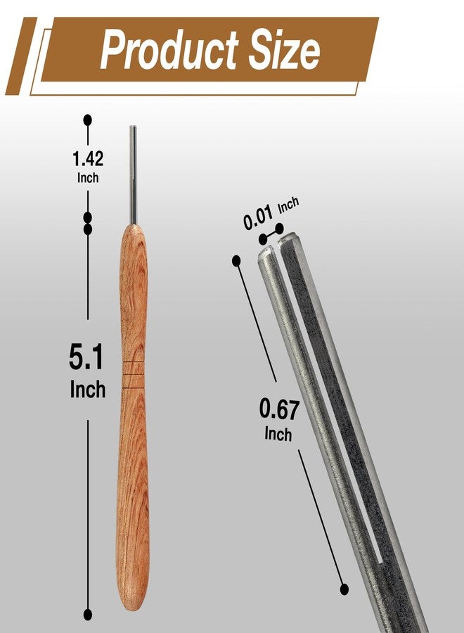 Savina Wooden Paper Bead Roller with Slotted Metal Tip - Handcrafted Hardwood Quilling Tool with Ergonomic Handle for DIY Paper Jewelry & Bead Making Crafts (1) - Image 2