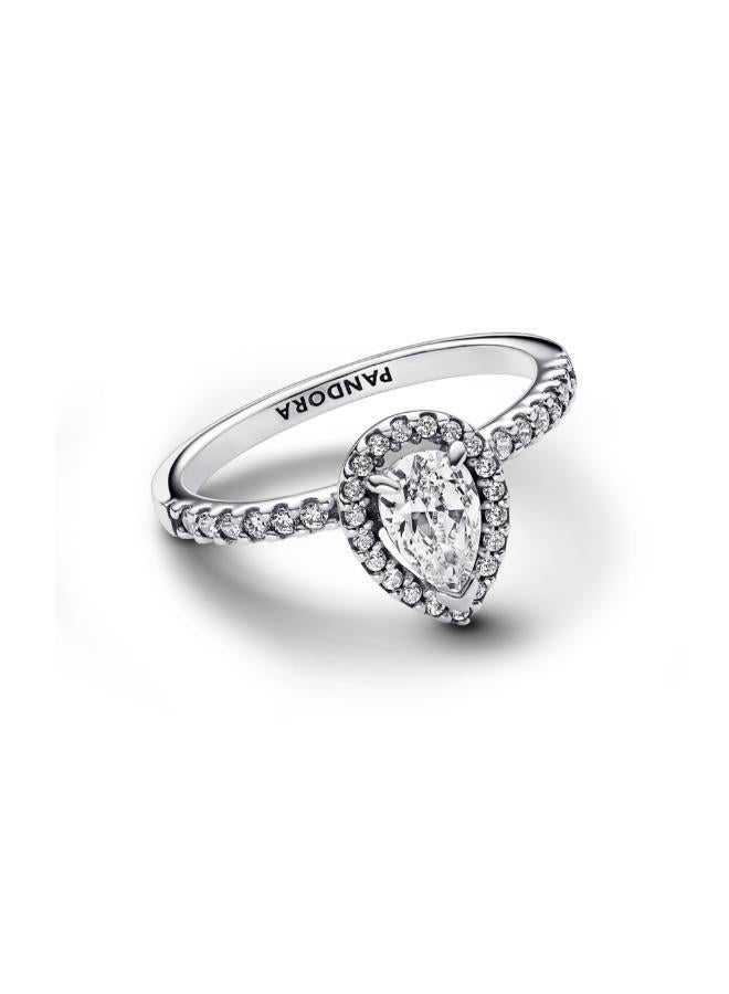 PANDORA Sparkling Pear Halo Ring - Image 2