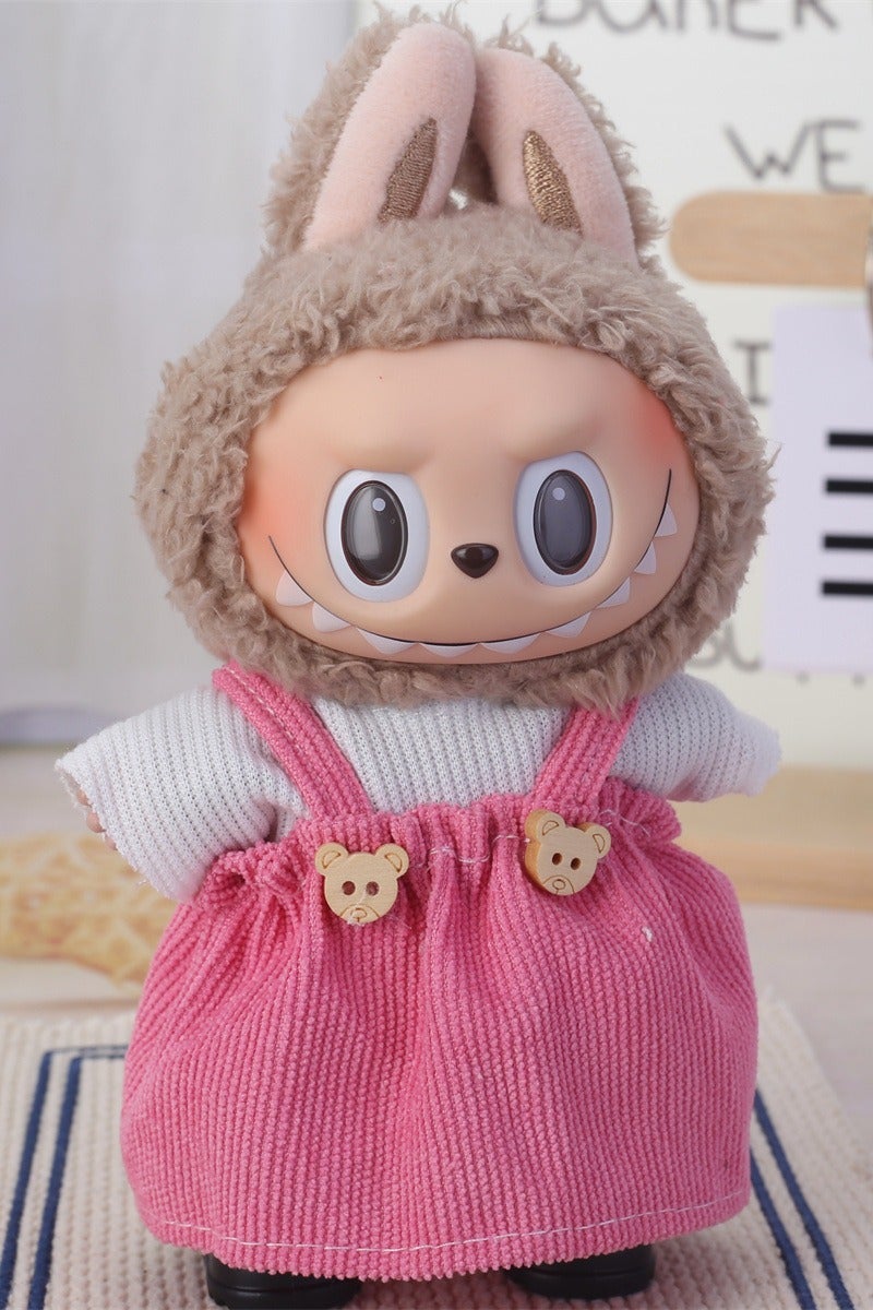 لابوبو ملابس دمى لابوبو، ملابس لابوبو، ملابس دمى كروشيه مصنوعة يدويًا، لدمى مقاس 6.7 بوصة، ملابس لابوبو عالية الجودة مع إكسسوارات، ملابس أنيقة لدمى لابوبو (ملابس أطفال فقط، باستثناء النظارات والأحذية والحقائب)