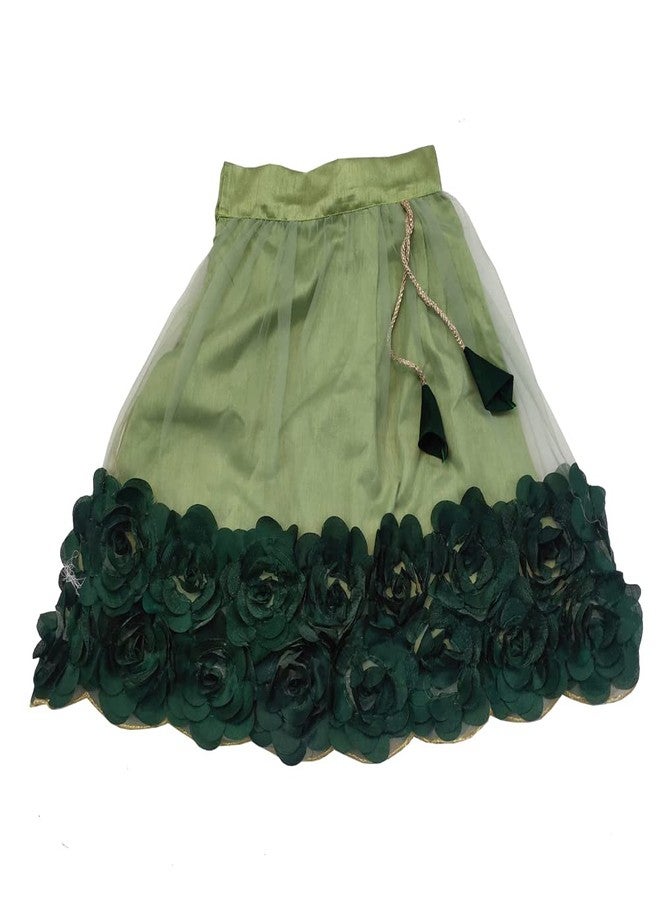 SR CREATION Girl Net Readymade Lehenga choli (4097-pista KASHYAP (1-2 YEARS)_Green_18 Months-24 Months) - Image 3