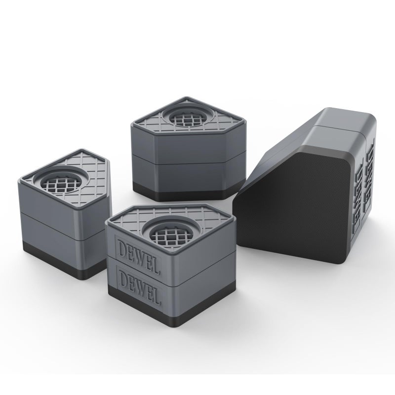 SEISSO Anti Vibration Pads for Washing MachineSEISSO Washer and Dryer PedestalsShock and Noise Canceling Anti Vibration PadsDouble Heighten Hard Wearing Rubber Foot Pads Protects Laundry Room Floor8PCS