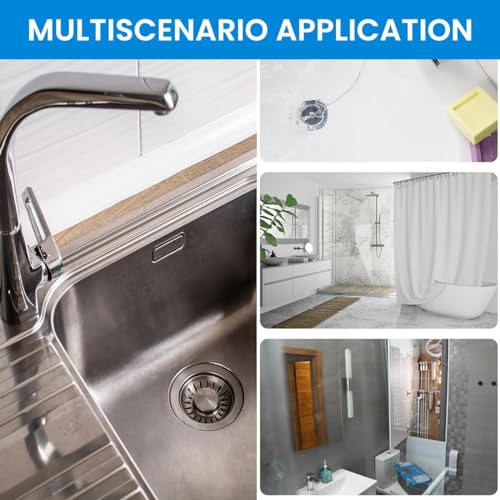HUBTURE 1 Roll Kitchen Sink Strainer Disposable Hair Catcher Shower Drain Mesh Stickers, Cuttable PVC Mesh, DIY Shower Drain Cover Hair Catcher for Any Length, 13 Foot Hair Stopper 4.72 Inch Width - Image 5