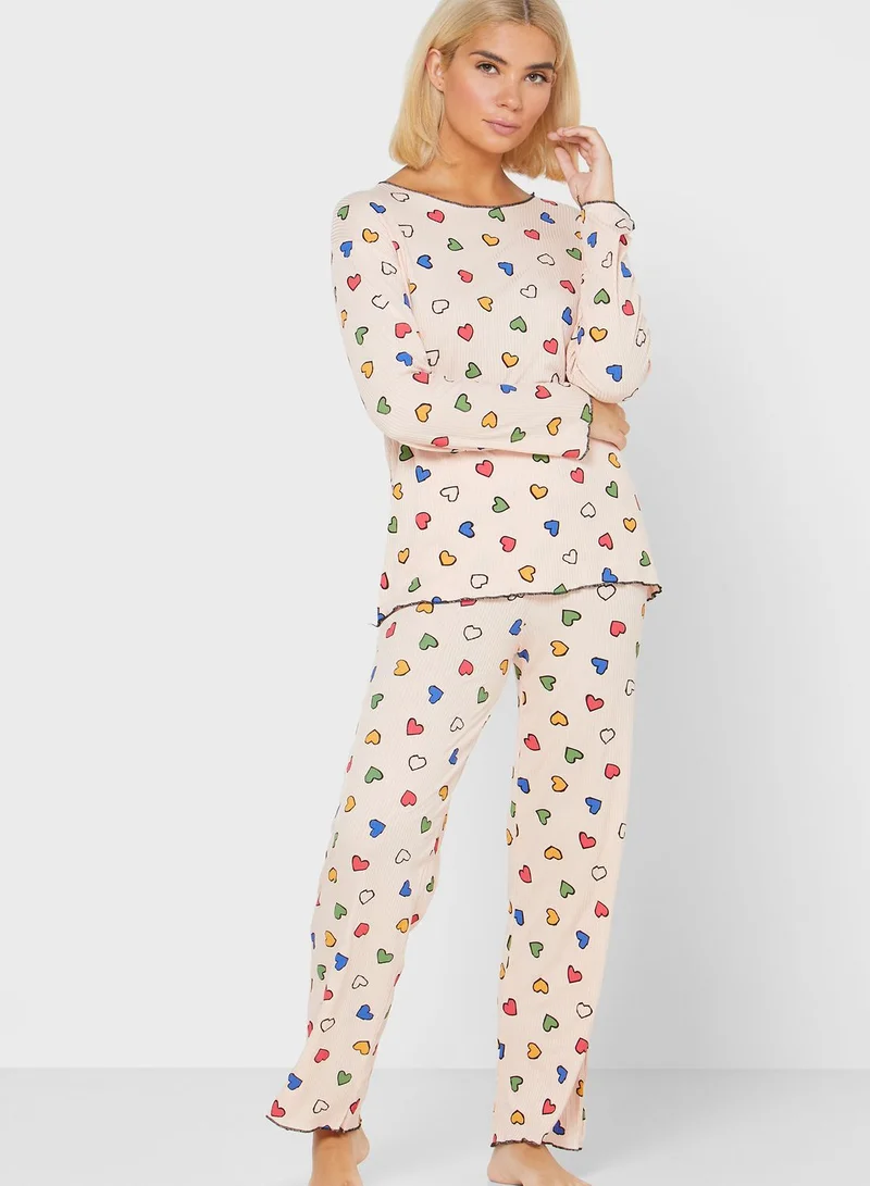 Ginger Printed Pyjama Set