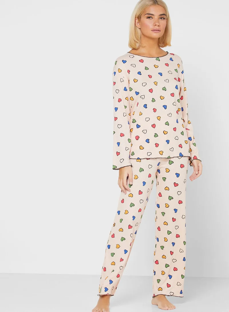 Ginger Printed Pyjama Set