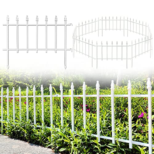 Thealyn Metal Decorative Garden Fence 22" Wide x 18" High (5 Panels, Total Length 9.17 feet), Metal Border Folding Fence, Landscape Fencing for Flower Bed, Yard, Animal Barrier - Image 1