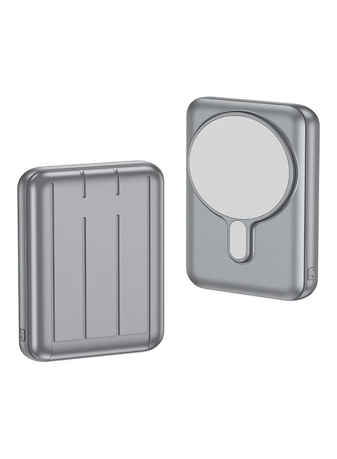 راكسوم باور بانك مغناطيسي بقدرة 5000.0 مللي أمبير في الساعة لهاتف آيفون 12/12 برو/12 برو ماكس، رمادي - Image 1