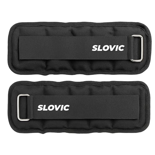 SLOVIC أوزان الكاحل Slovic 1KG [2 x 0.5 KG] للساقين | أوزان قابلة للتعديل للساق | وزن إضافي لتمارين الساق للرجال والنساء | وزن تدريب القوة للمشي، الجري، الصالة الرياضية، العلاج الطبيعي - Image 1