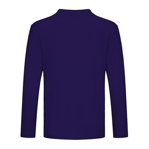 OPNA Youth Athletic Performance Long Sleeve Shirts for Boy s or Girl s Moisture Wicking Purple Medium - Image 2