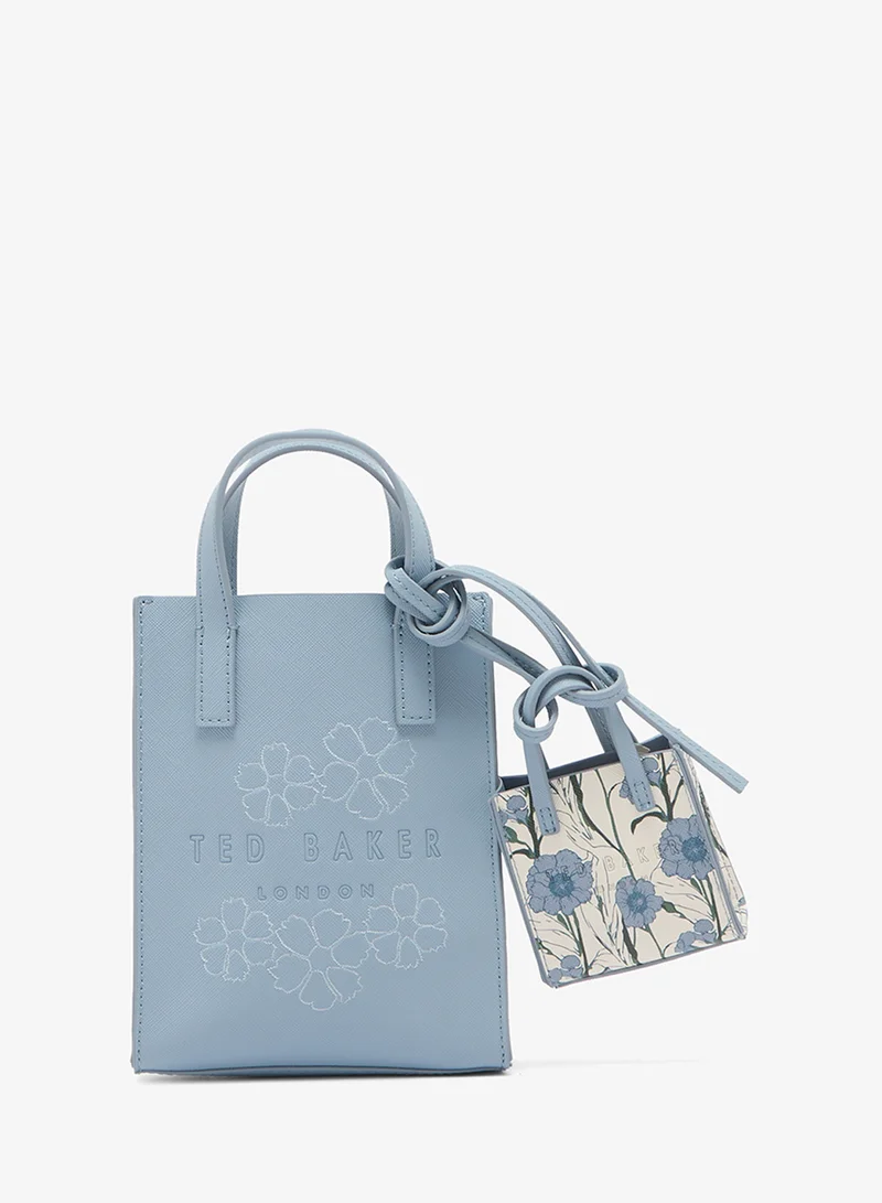 Ted Baker Neeha Embroidered Mini Icon Tote Bag With Charm
