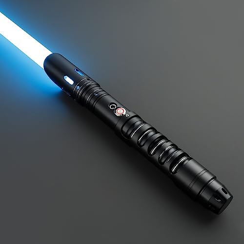 CVCBSER Dueling Lightsaber 15 Colors Changeable with 12 Mode Sound Effect Premium Metal Handle Sturdy Blade Light Saber RGBXBlack - Image 1