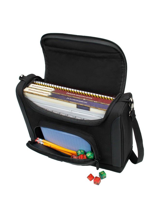 USA Gear Compact Travel Bag Compatible With Dungeons And Dragons Accessories Small Dnd Bag Fits Rpg Player Essentials Player Handbook Character Sheets Dice Tokens & Mini Player Items (Black) - Image 2