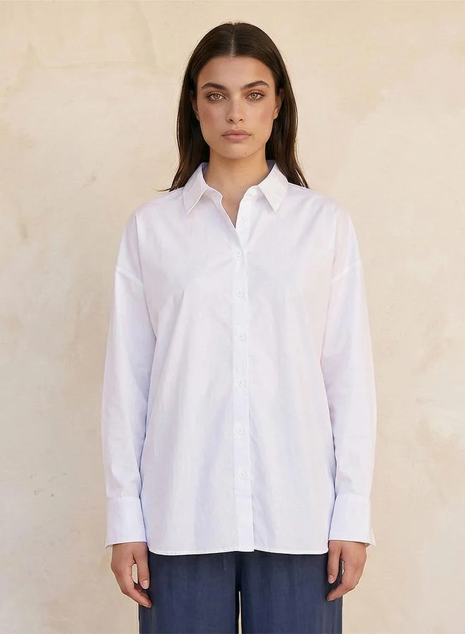 Splash FAV Basic Oxford Shirt Drop Shoulder