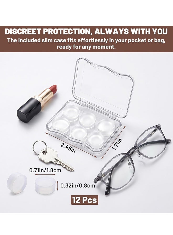 12PCS Soft Transparent Moldable Silicone Reusable Noise Reduction Earplugs For Sleep Travel Study - Image 2