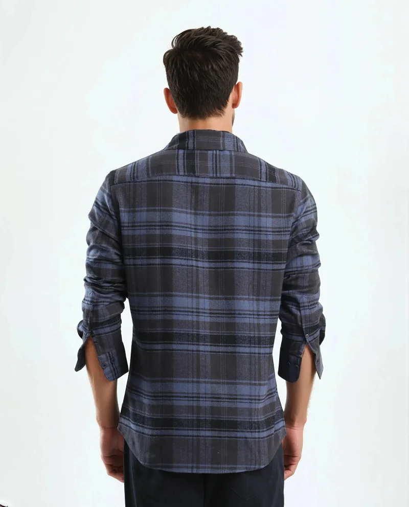 Rare Rabbit Men's Regular Fit Checked Shirt