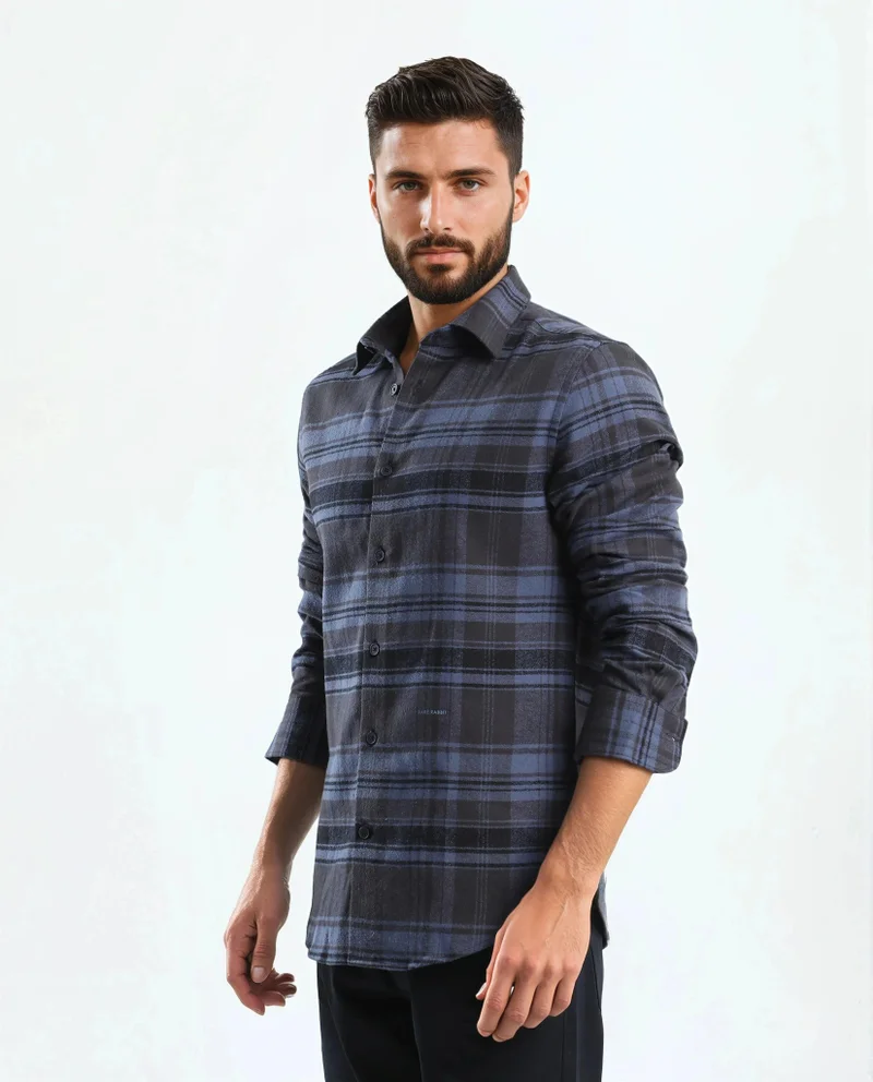 Rare Rabbit Men's Regular Fit Checked Shirt
