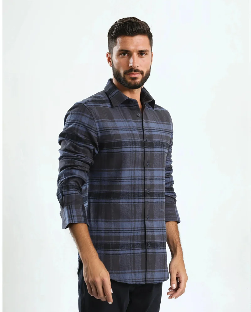 Rare Rabbit Men's Regular Fit Checked Shirt