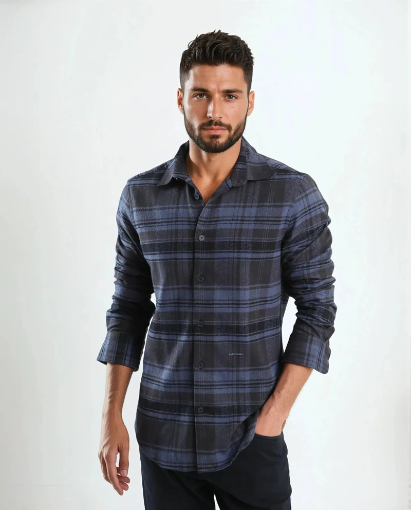 Rare Rabbit Men's Regular Fit Checked Shirt