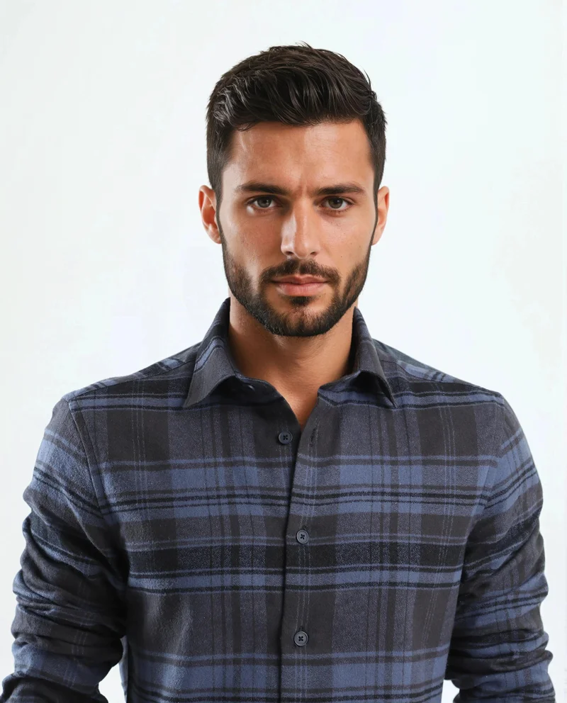 Rare Rabbit Men's Regular Fit Checked Shirt