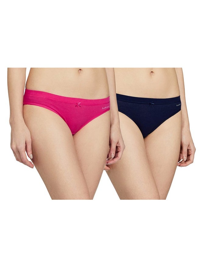 Van Heusen Van Heusen Women Bikini Panty - Cotton Spandex - Pack Of 2 - Anti Bacterial, No Marks Waistband, Moisture Wicking, Moderate Coverage_11110_Assorted_XXL 