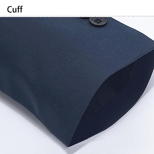 Mylldey Men's Blazers Slim Fit Business Casual Suit Men Sport Coat One Button Travel Blazer Lightweight Suit Jacket(Blue-L) - Image 2