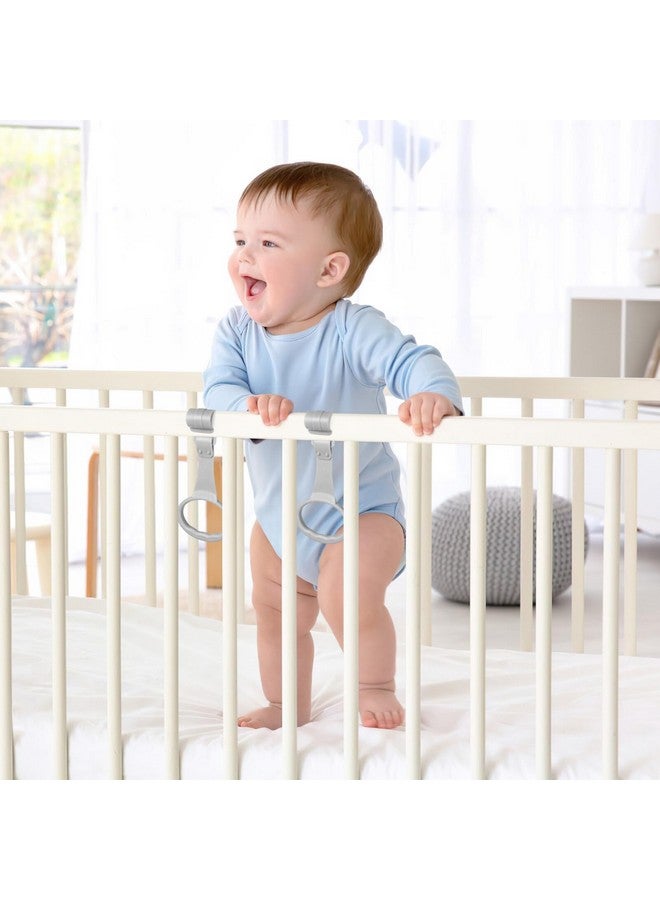 Toyvian Baby Playpen Handles: 1 Pair Pull up Rings for Infant Toddler to Stand - Walking Exercises Assistant Rings, 19.50X9.00X1.20CM, Grey - Image 4