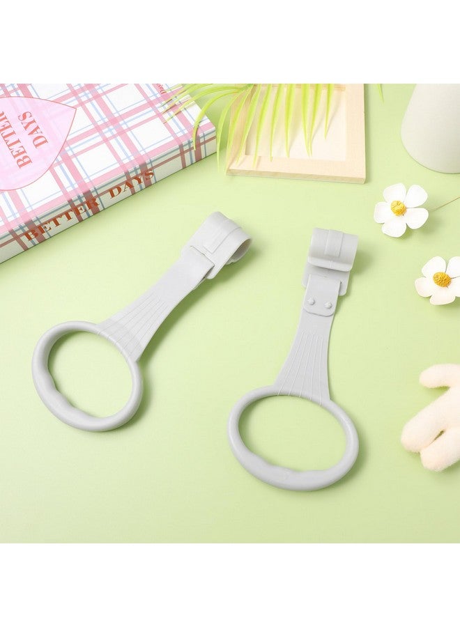 Toyvian Baby Playpen Handles: 1 Pair Pull up Rings for Infant Toddler to Stand - Walking Exercises Assistant Rings, 19.50X9.00X1.20CM, Grey - Image 2