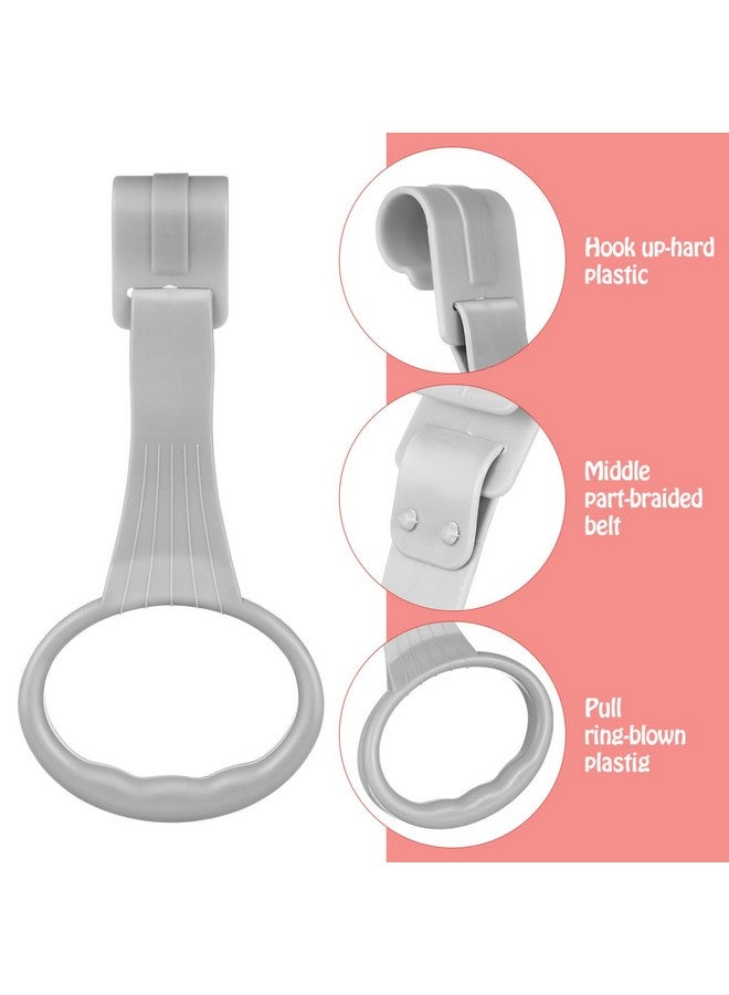 Toyvian Baby Playpen Handles: 1 Pair Pull up Rings for Infant Toddler to Stand - Walking Exercises Assistant Rings, 19.50X9.00X1.20CM, Grey - Image 5
