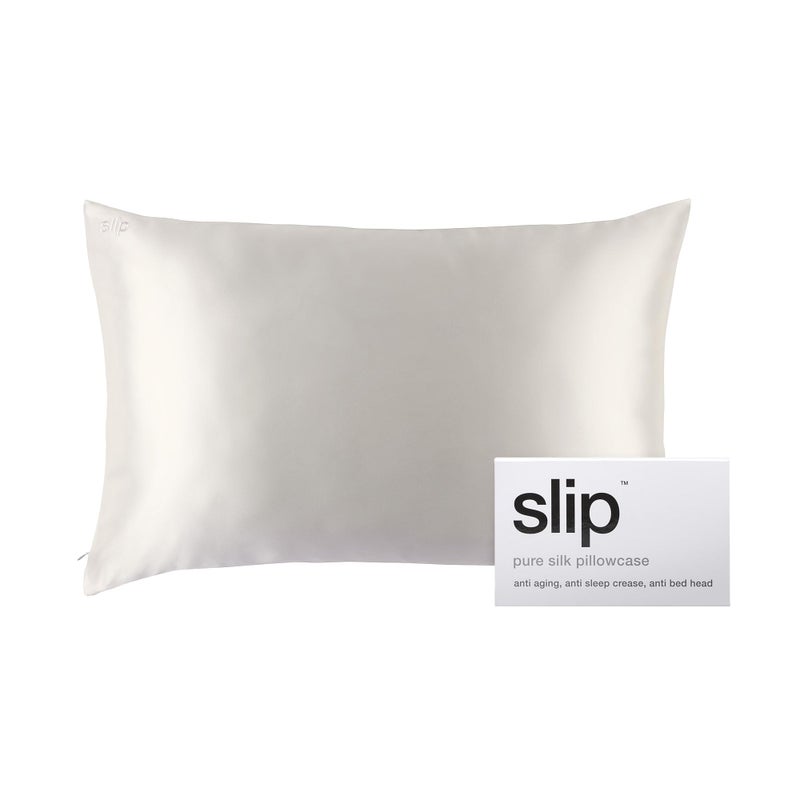 slip The Original Queen Pure Silk Pillow Case - 100% Pure 22 Momme Mulberry Silk - Queen Size Standard Pillow Case - Anti-Aging, Anti-BedHead, Anti-Sleep Crease, White (20" x 30") - Image 1