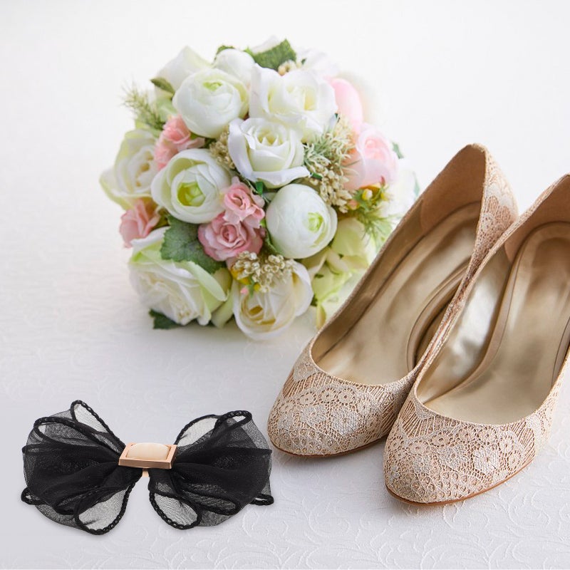 1 Pair Removable Bowknot Shoe Clips Women Bowknot Shoe Buckle High Heel Shoes Wedding Decoration Diy Shoe Accessories - Image 5