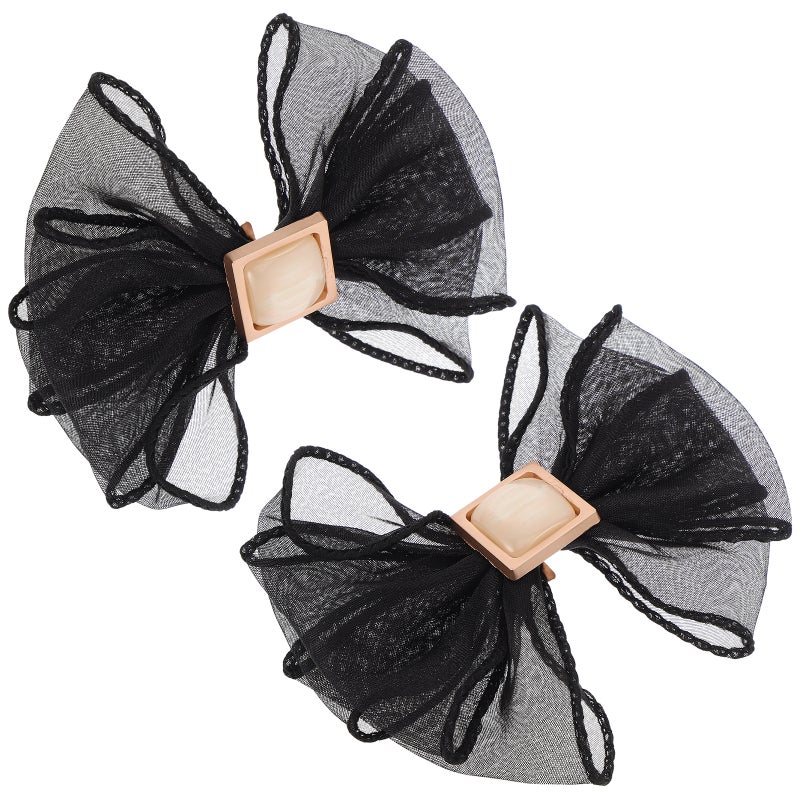 1 Pair Removable Bowknot Shoe Clips Women Bowknot Shoe Buckle High Heel Shoes Wedding Decoration Diy Shoe Accessories - Image 1