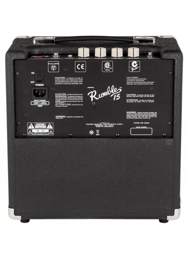 FENDER - Fender Rumble 15 V3 Bass Amp for Bass Guitar, 15 Watts, 6 Inch Speaker, with Overdrive Circuit and Mid-Scoop Contour Switch - Image 1