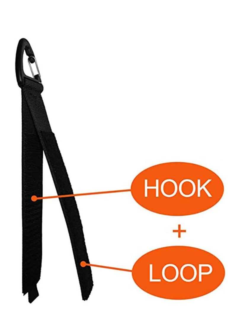 Bukela Extension Cord Holder Organizer, Hook and Loop Heavy Duty Storage Straps with Triangle Clips, Extension Cord Hanger for Garage Organization and Storage Cord Wrap Keeper 4 Pcs (Black) - Image 5