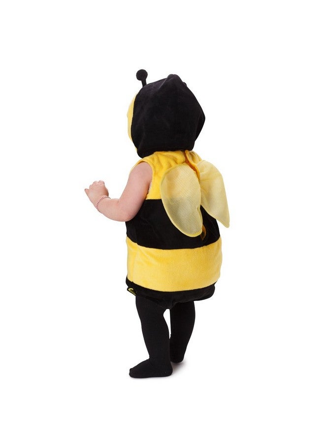 Dress Up America Dress Up America Bee Costume - Baby Fuzzy Bumblebee Costume - Halloween Outfit for Toddlers  - Image 3