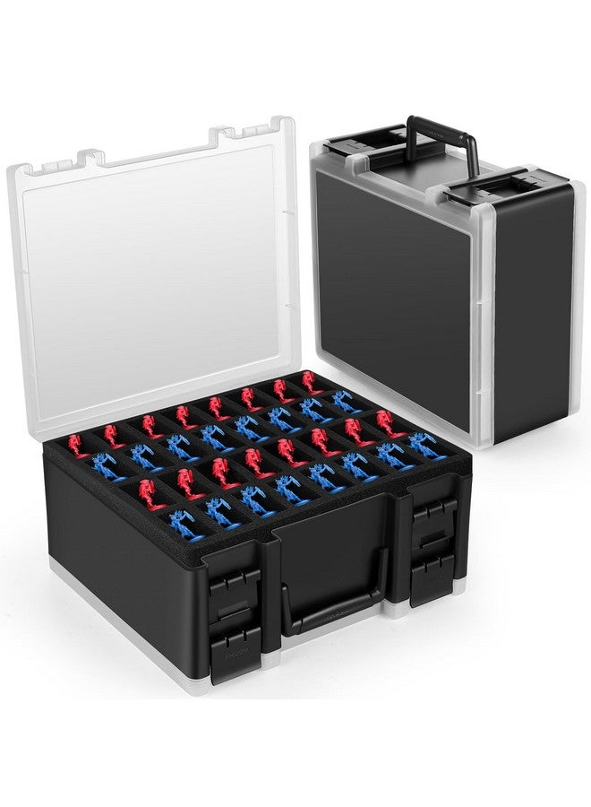 RISOU Sturdy Miniature Figure Storage Carrying Case for Standard Sized Figures - 128 Slot Miniature Figure Box Compatible with 40k,D&D and More.(CASE ONLY) - Image 1