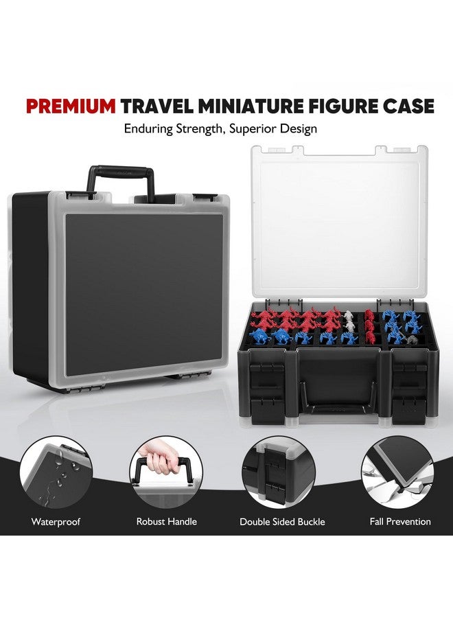 RISOU Sturdy Miniature Figure Storage Carrying Case for Standard Sized Figures - 128 Slot Miniature Figure Box Compatible with 40k,D&D and More.(CASE ONLY) - Image 4