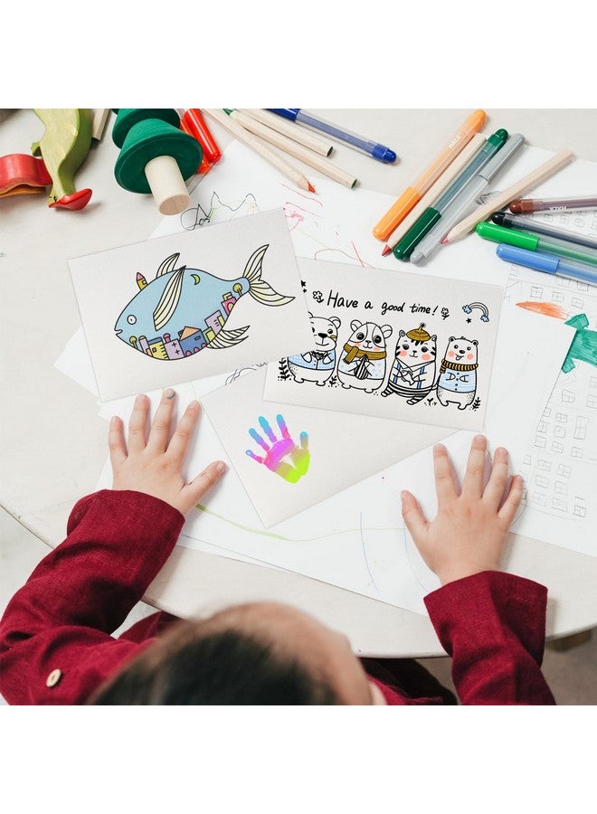 Fyess 120Pcs 100% Rag Cotton White Watercolor Paper Cold Press Paper Bulk Watercolor Drawing Student Artist For Kids 5 X 7 Inch - Image 5