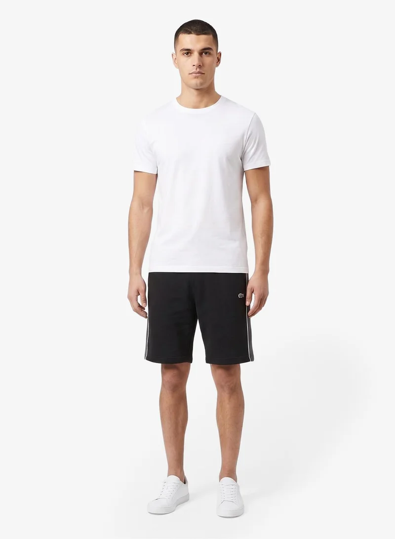 LACOSTE Regular Fit Colorblock Fleece Shorts