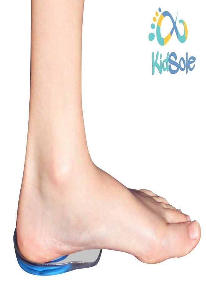 KidSole 2 Pack - KidSole Shock Absorbing Lightweight Gel Heel Cups for Kid's with Sensitive Heels, Heel Spurs, Plantar Fasciitis, or Ankle Pain (Pink) (Red) (Pink Kids Size 2-6) (Blue Kids Size 2-6) - Image 3