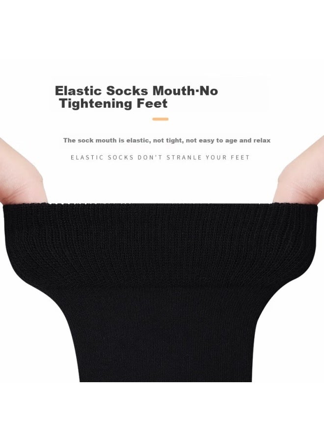LANG SHA Langsha Men's Socks, 100% Pure Cotton, Antibacterial And Odor-resistant, All-cotton Sweat-absorbing And Breathable Mid-calf Socks, Business Casual Long Socks - Image 5