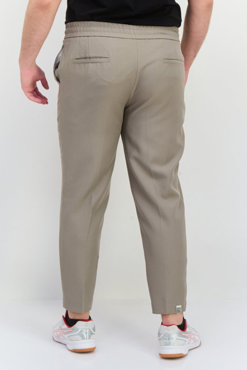 The Giving Movement Men Regular Fit Brand Logo Straight Leg Pants, Grey - Image 3