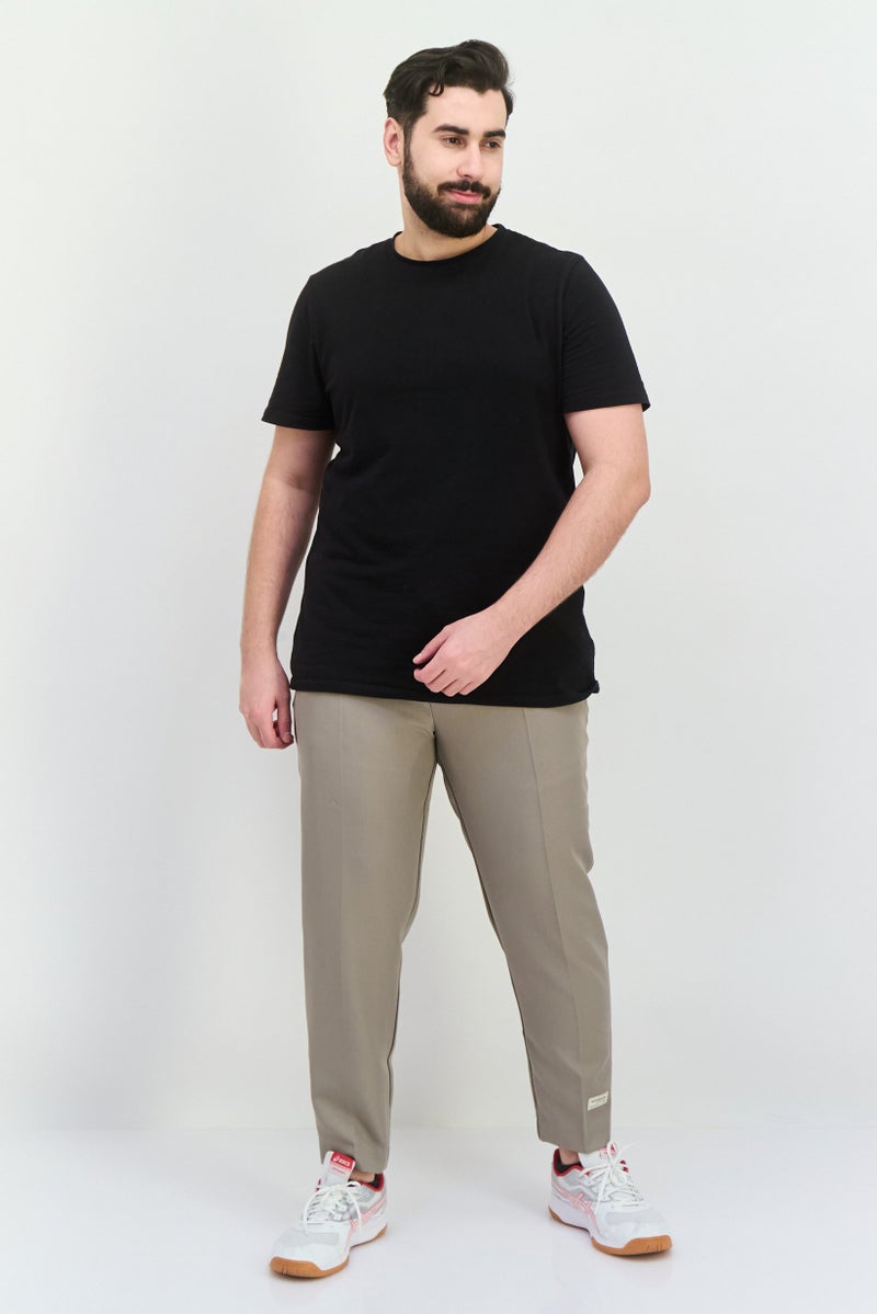 The Giving Movement Men Regular Fit Brand Logo Straight Leg Pants, Grey - Image 4