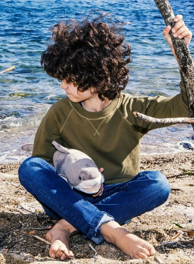 ألعاب بون تون لعبة قرش أبيض كبير محشوة ناعمة وكبيرة بحجم  سم مخلوق محيطي واقعي هدية مثالية للأطفال وعشاق المحيط