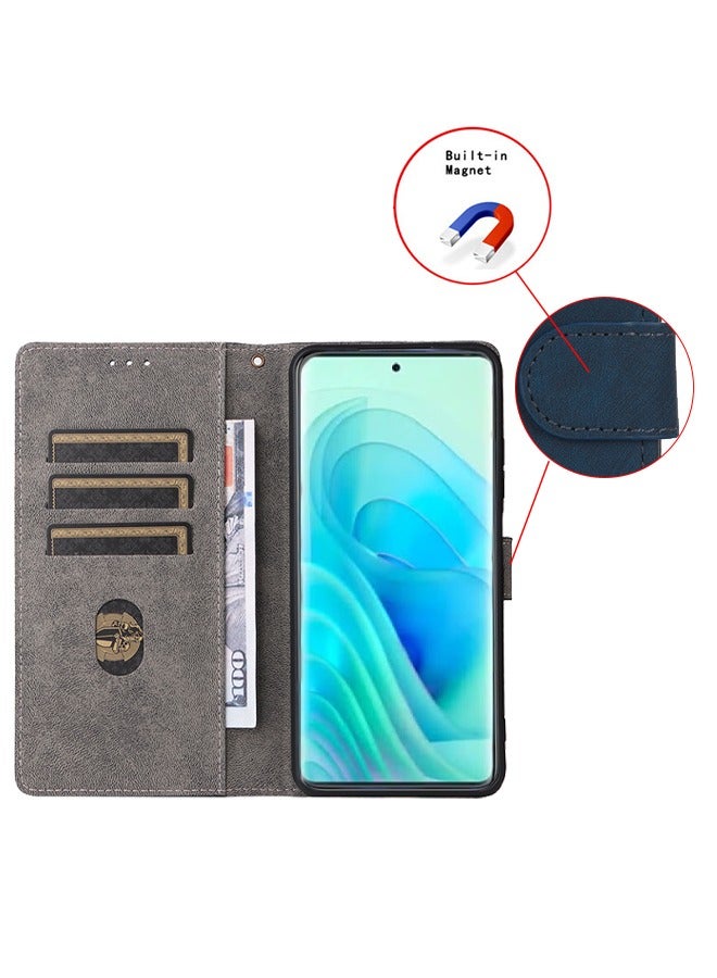 X-level ITEL S23 Plus/S681LN Case Cover with RFID Blocking Leather Flip Folio Wallet with Card Slots Holder Stand Back Cover Magnetic Clasp Cell Phone Back Accessories Protection  - Image 5