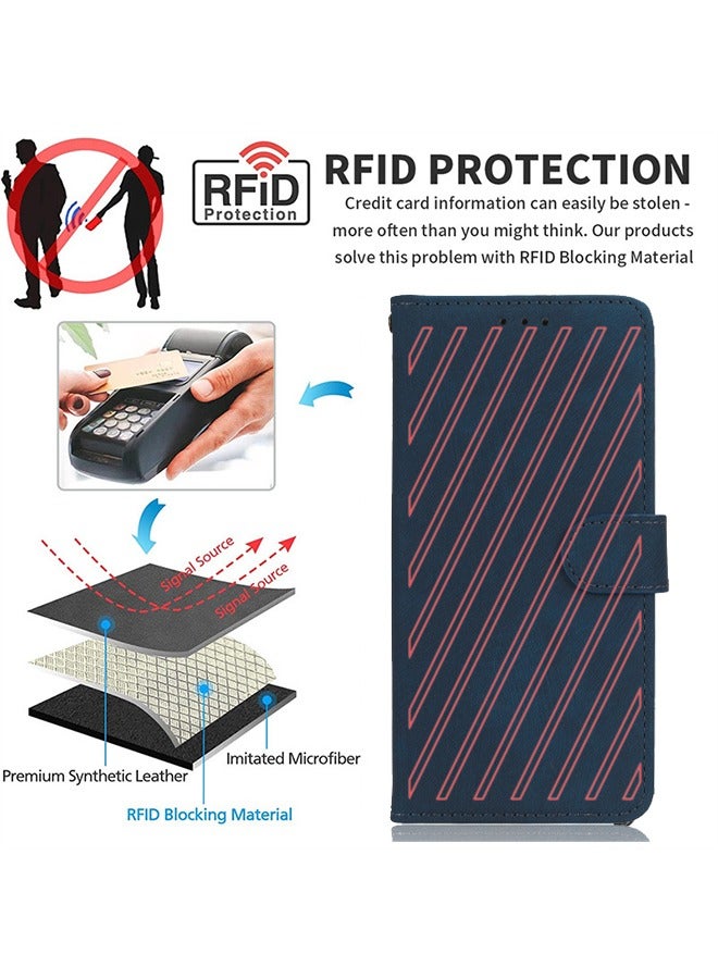 X-level ITEL S23 Plus/S681LN Case Cover with RFID Blocking Leather Flip Folio Wallet with Card Slots Holder Stand Back Cover Magnetic Clasp Cell Phone Back Accessories Protection  - Image 2